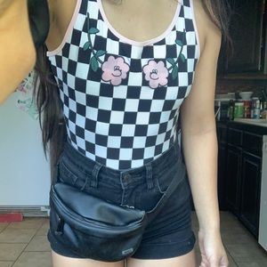 Lazy x vans oaf checkerboard bodysuit